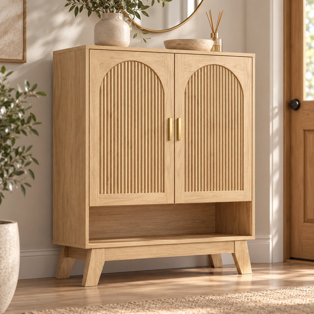 Twin arch door design